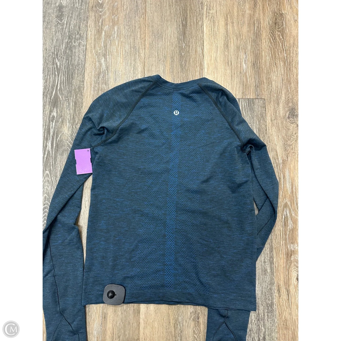 Athletic Top Long Sleeve Collar By Lululemon In Blue, Size: 6