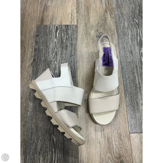 Sandals Heels Block By Sorel In White, Size: 7.5