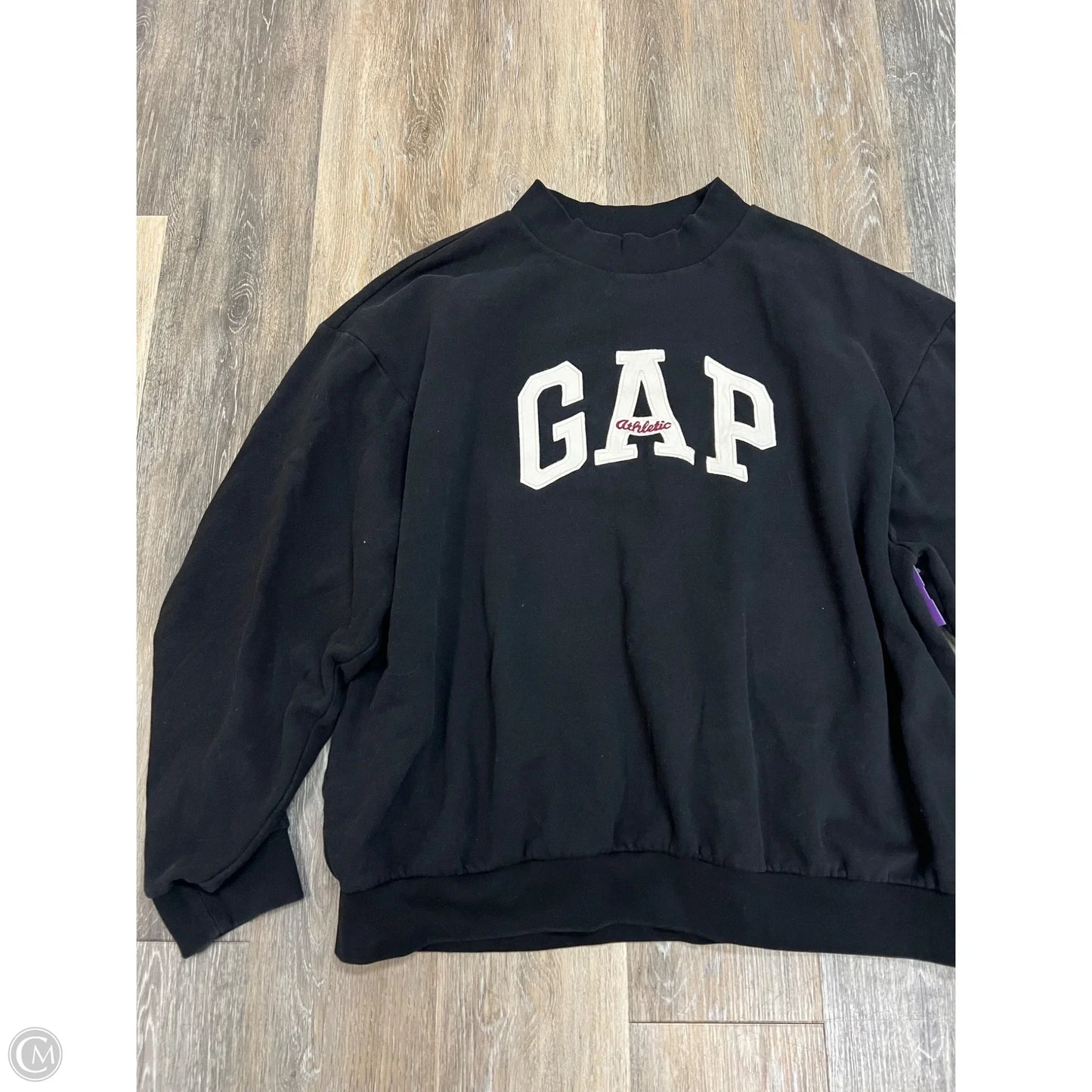 Athletic Sweatshirt Crewneck By Gap In Black, Size: Xl