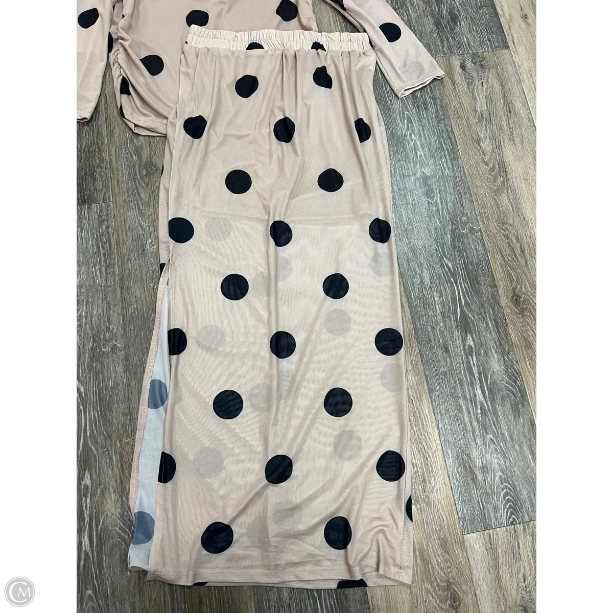 Skirt Set 2pc By Alex & Parker In Polkadot Pattern, Size: M