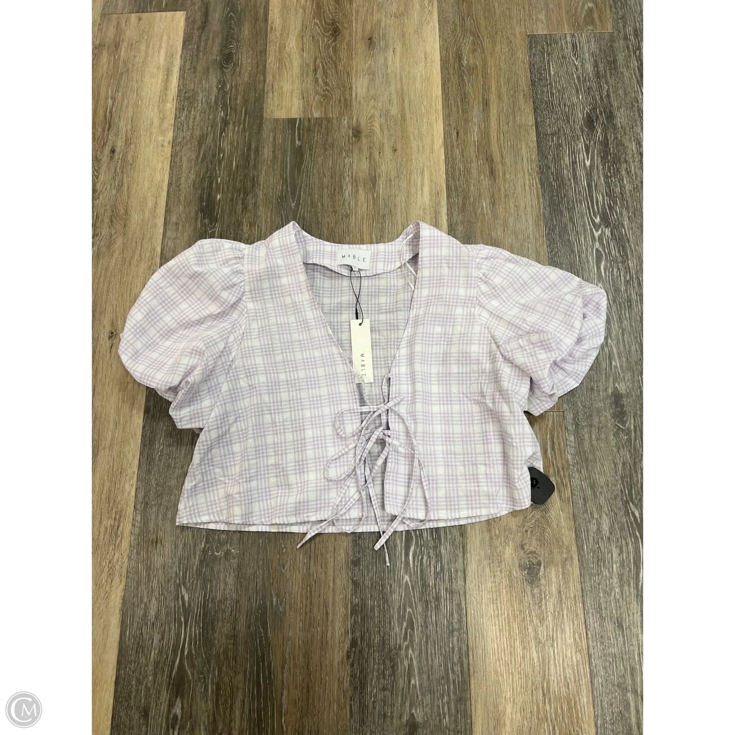 Shorts Set By Mable In Purple & White, Size: S