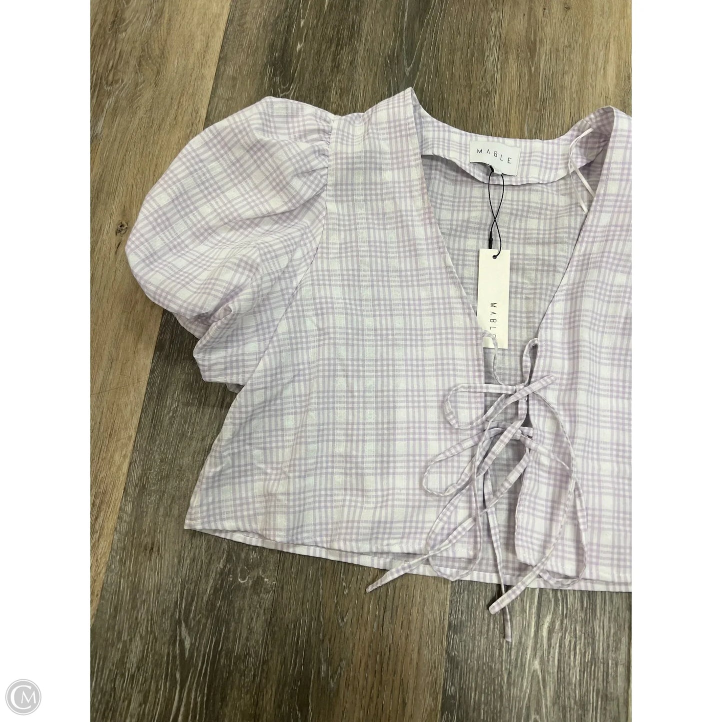 Shorts Set By Mable In Purple & White, Size: S