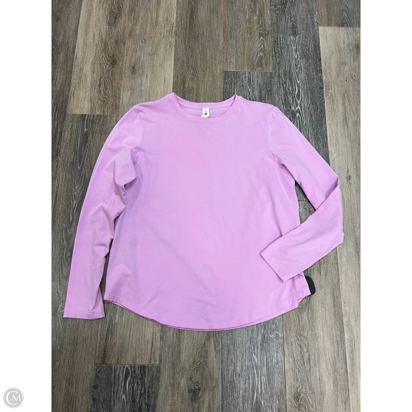 Athletic Top Long Sleeve Collar By Lululemon In Pink, Size: 10