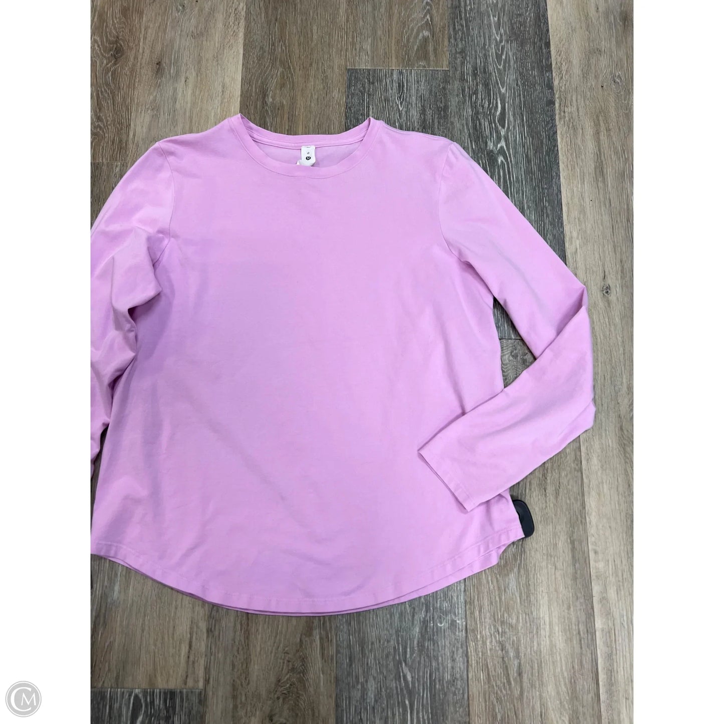 Athletic Top Long Sleeve Collar By Lululemon In Pink, Size: 10