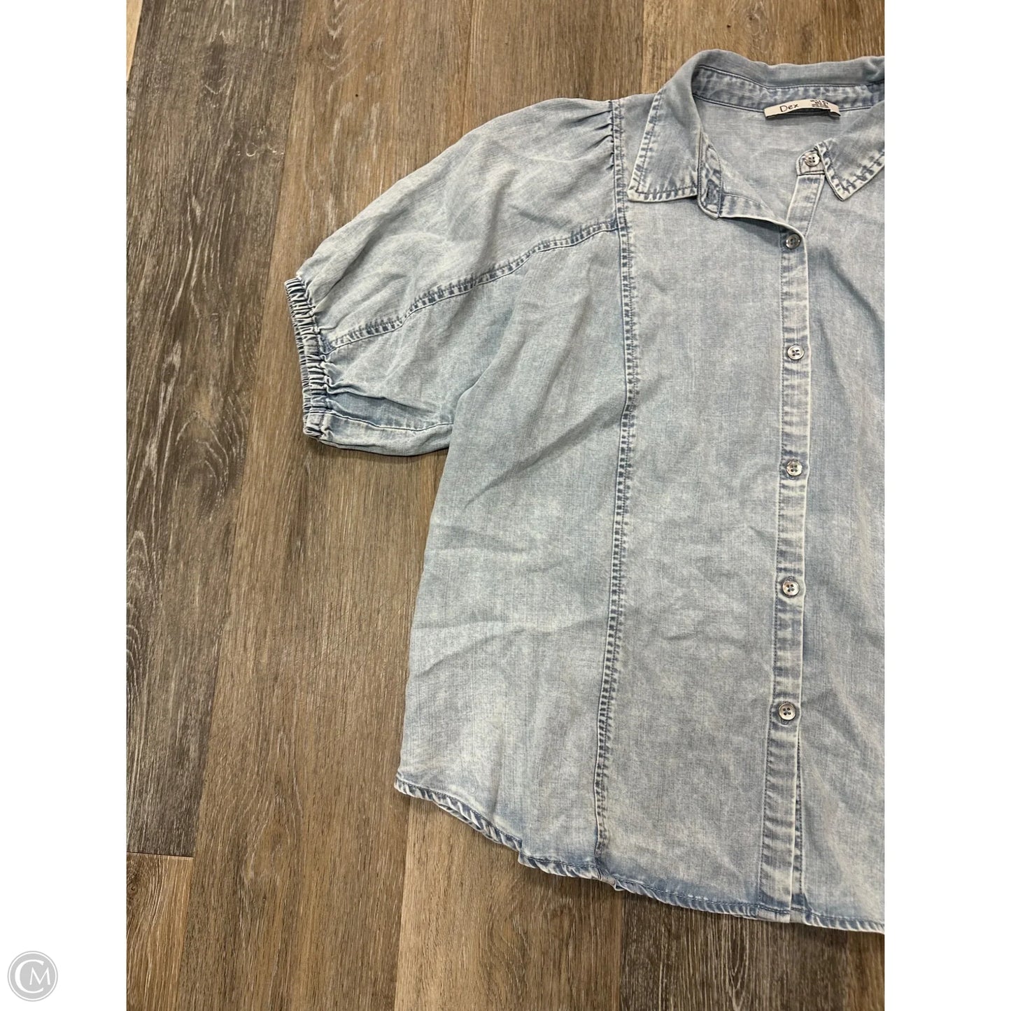 Blouse Short Sleeve By Dex In Blue, Size: M