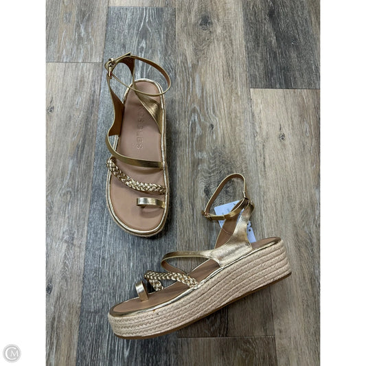 Sandals Flats By Aerosoles In Gold, Size: 10
