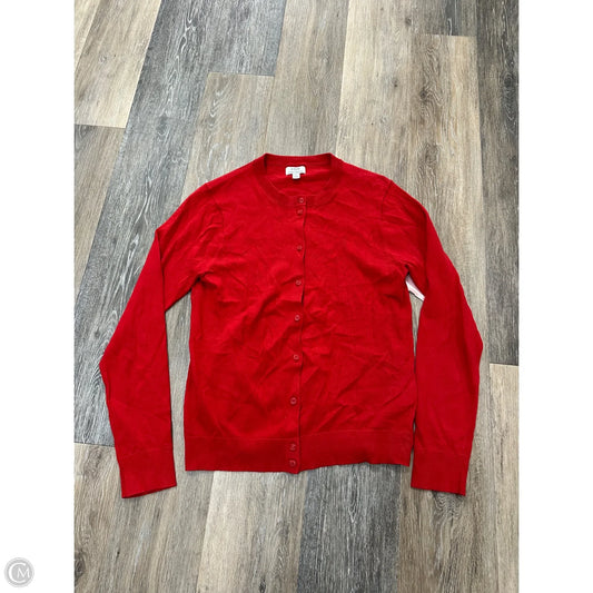 Sweater Cardigan By J. Crew In Red, Size: M