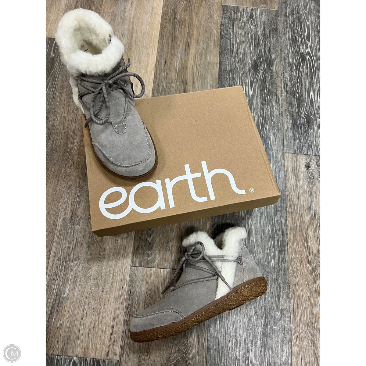 Boots Ankle Flats By Earth In Grey, Size: 5