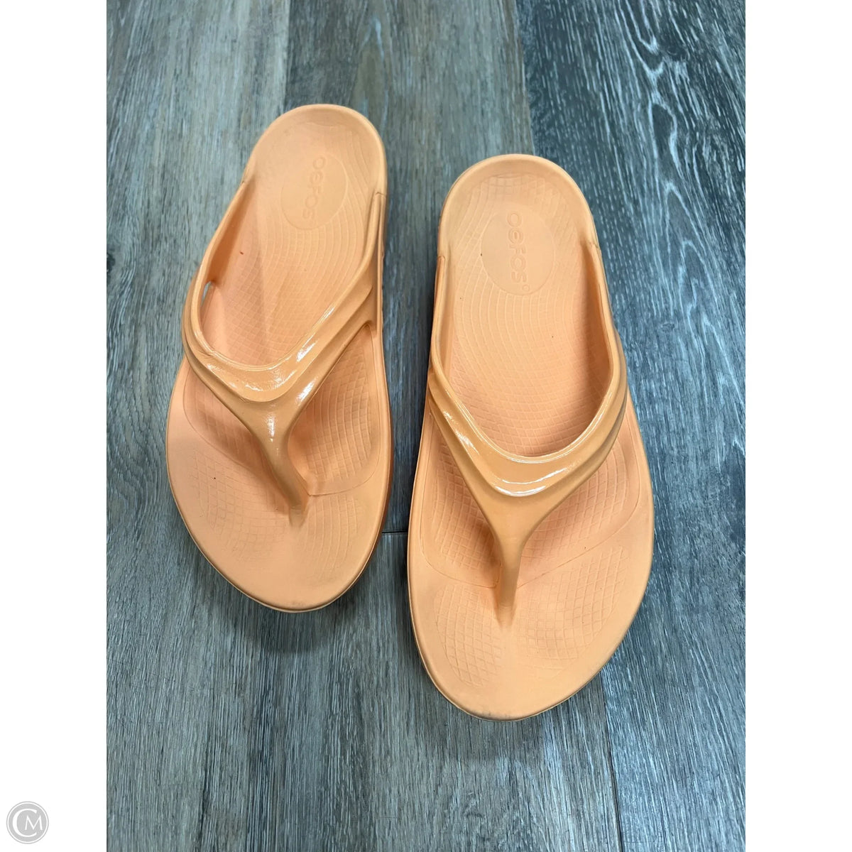 Sandals Flats By Oofos In Orange, Size: 8