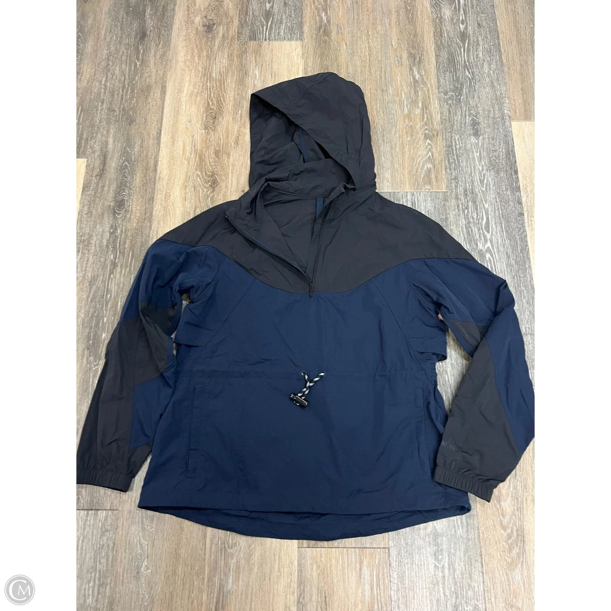 Athletic Jacket By Lululemon In Blue & Grey, Size: 4