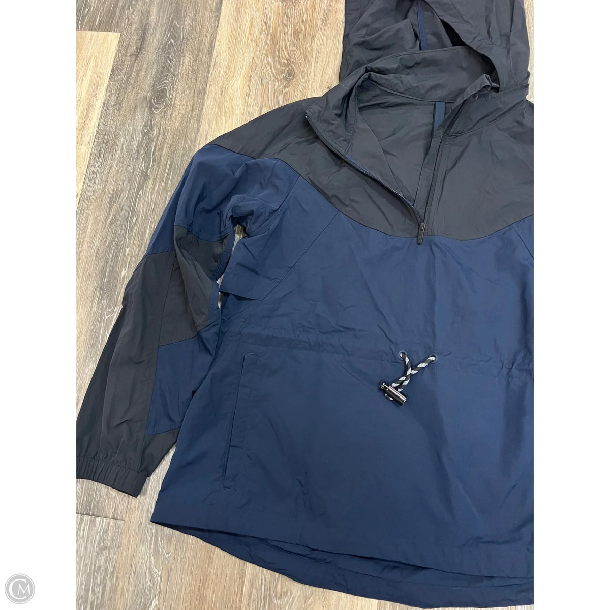 Athletic Jacket By Lululemon In Blue & Grey, Size: 4