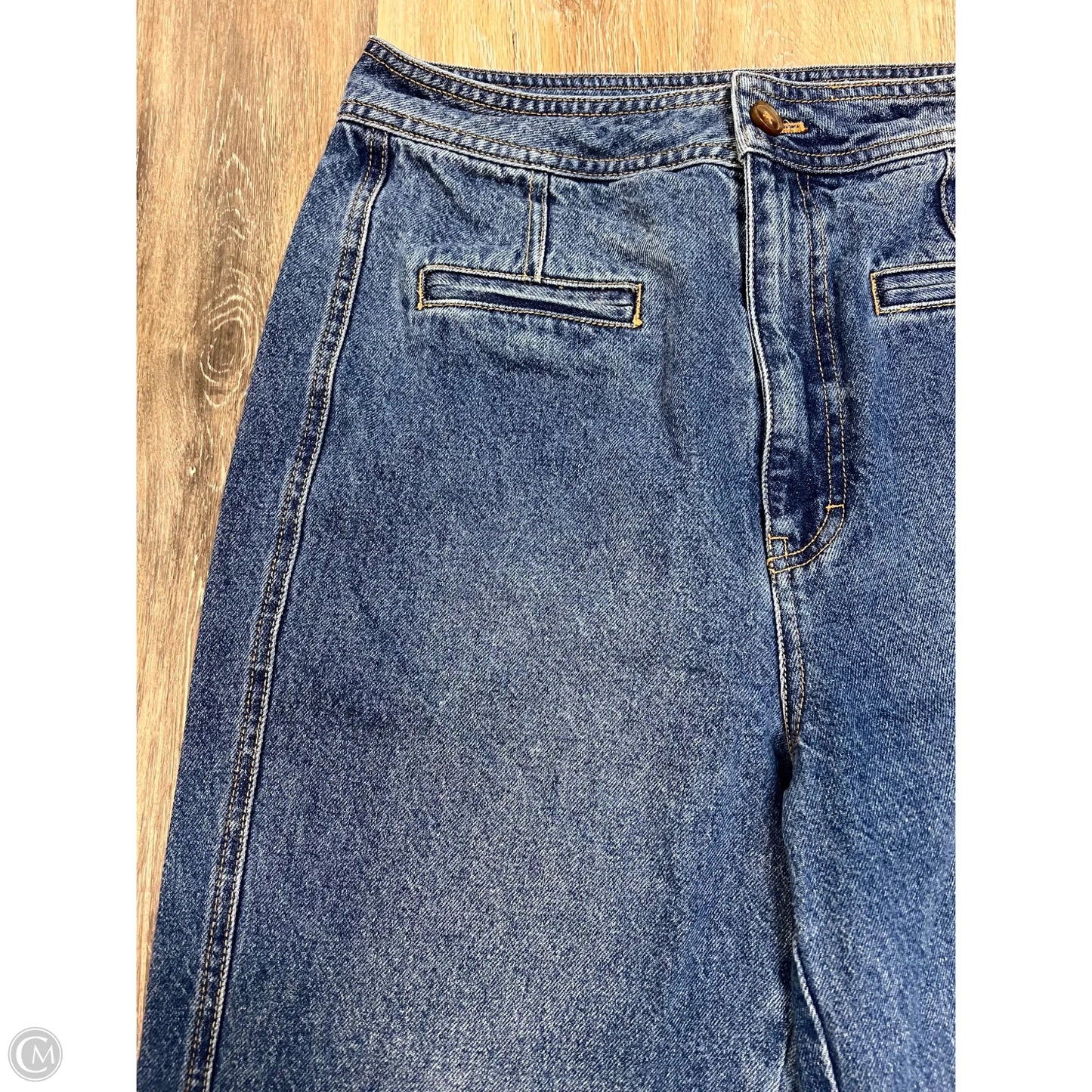 Jeans Wide Leg By We The Free In Blue Denim, Size: M (long)