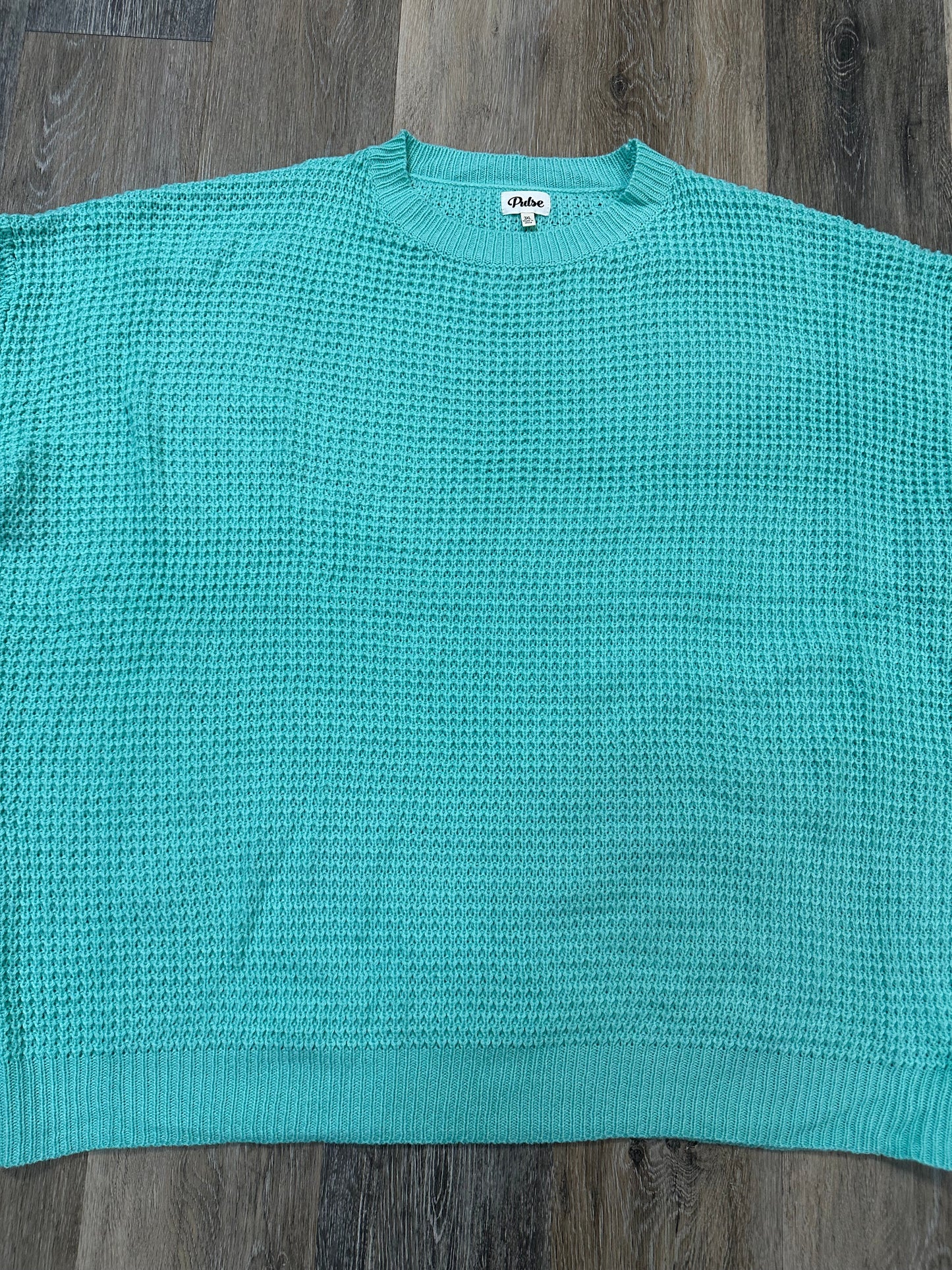 Sweater By Pulse In Teal, Size: 3x