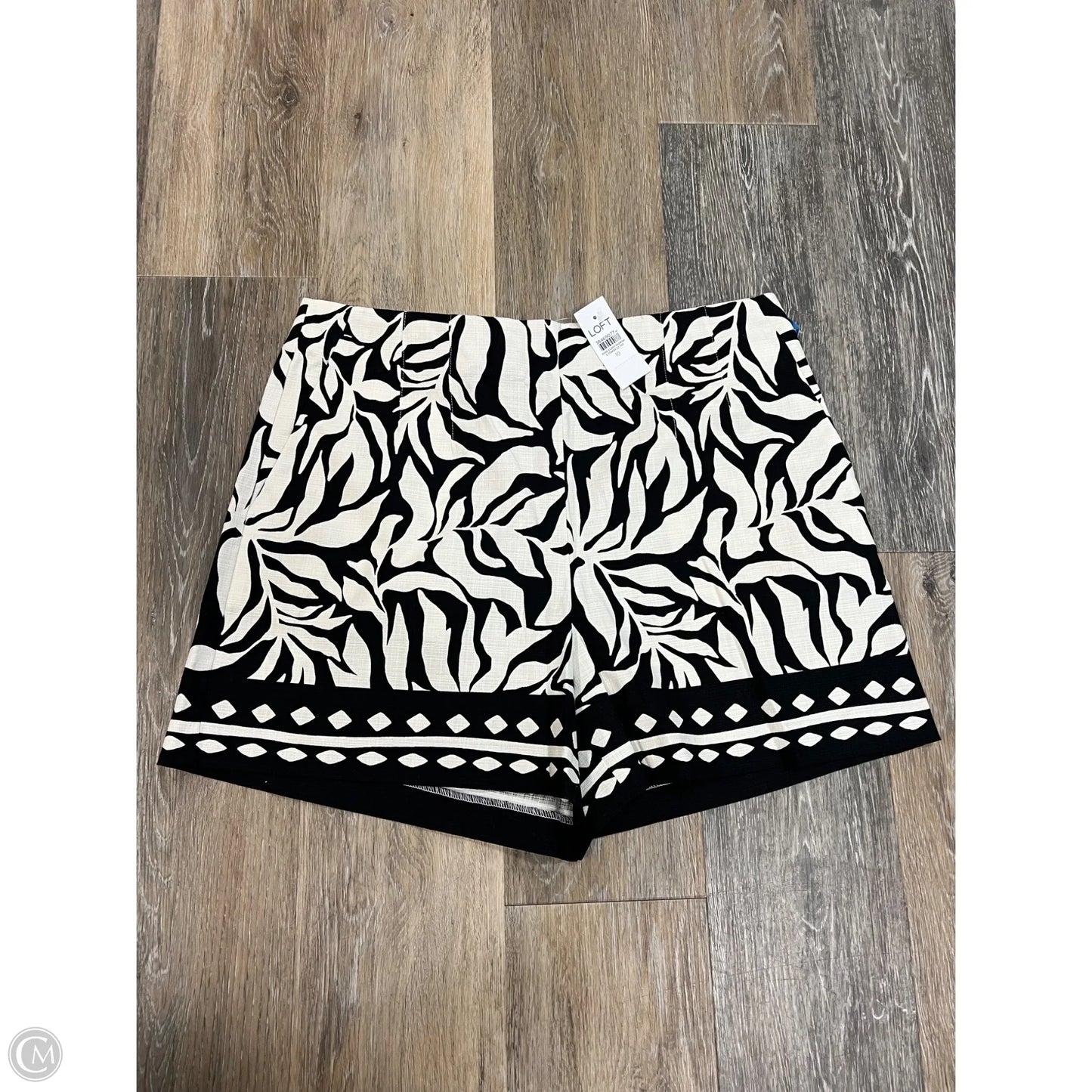 Shorts By Loft In Black & White, Size: 10