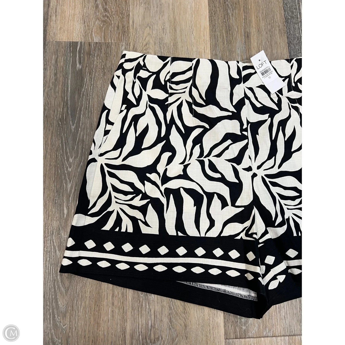 Shorts By Loft In Black & White, Size: 10