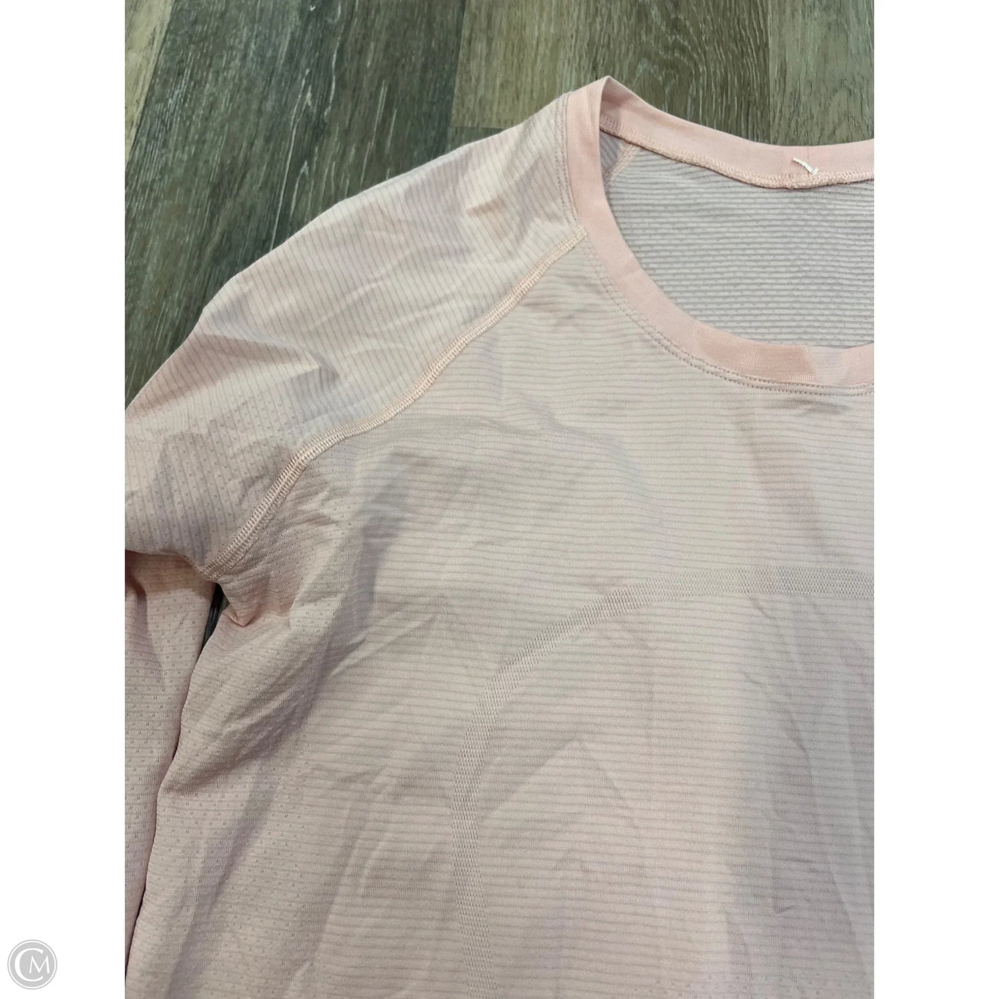 Athletic Top Long Sleeve Collar By Lululemon In Pink, Size: 14