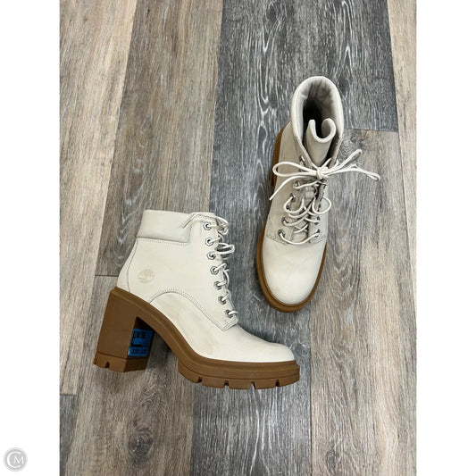 Boots Ankle Heels By Timberland In Cream, Size: 7