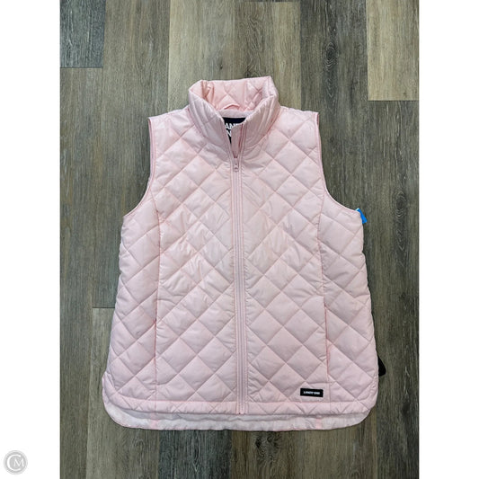 Vest Puffer & Quilted By Lands End In Pink, Size: M