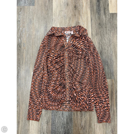 Blouse Long Sleeve By Willow & Root In Multi-colored, Size: L