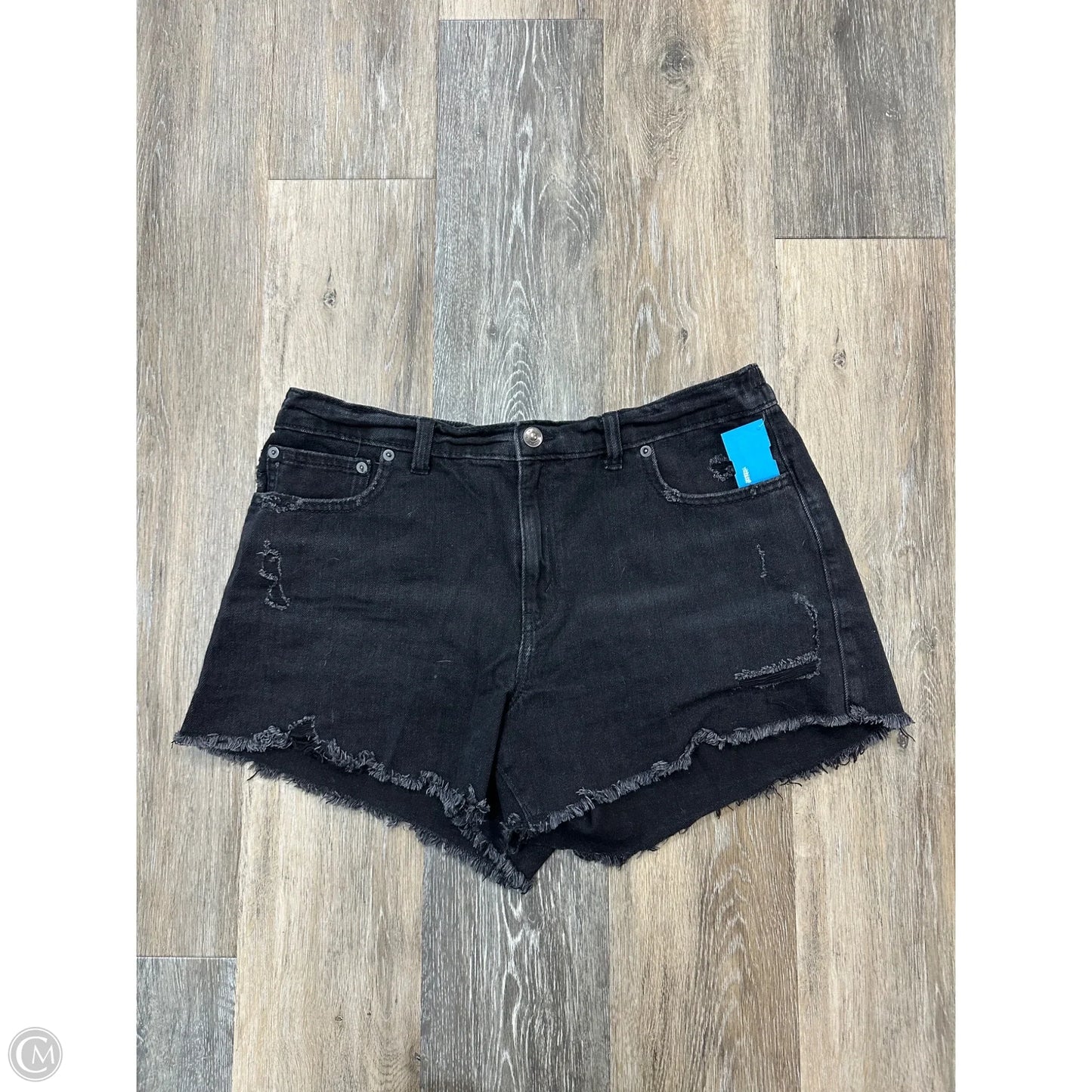 Shorts By Aerie In Black Denim, Size: L