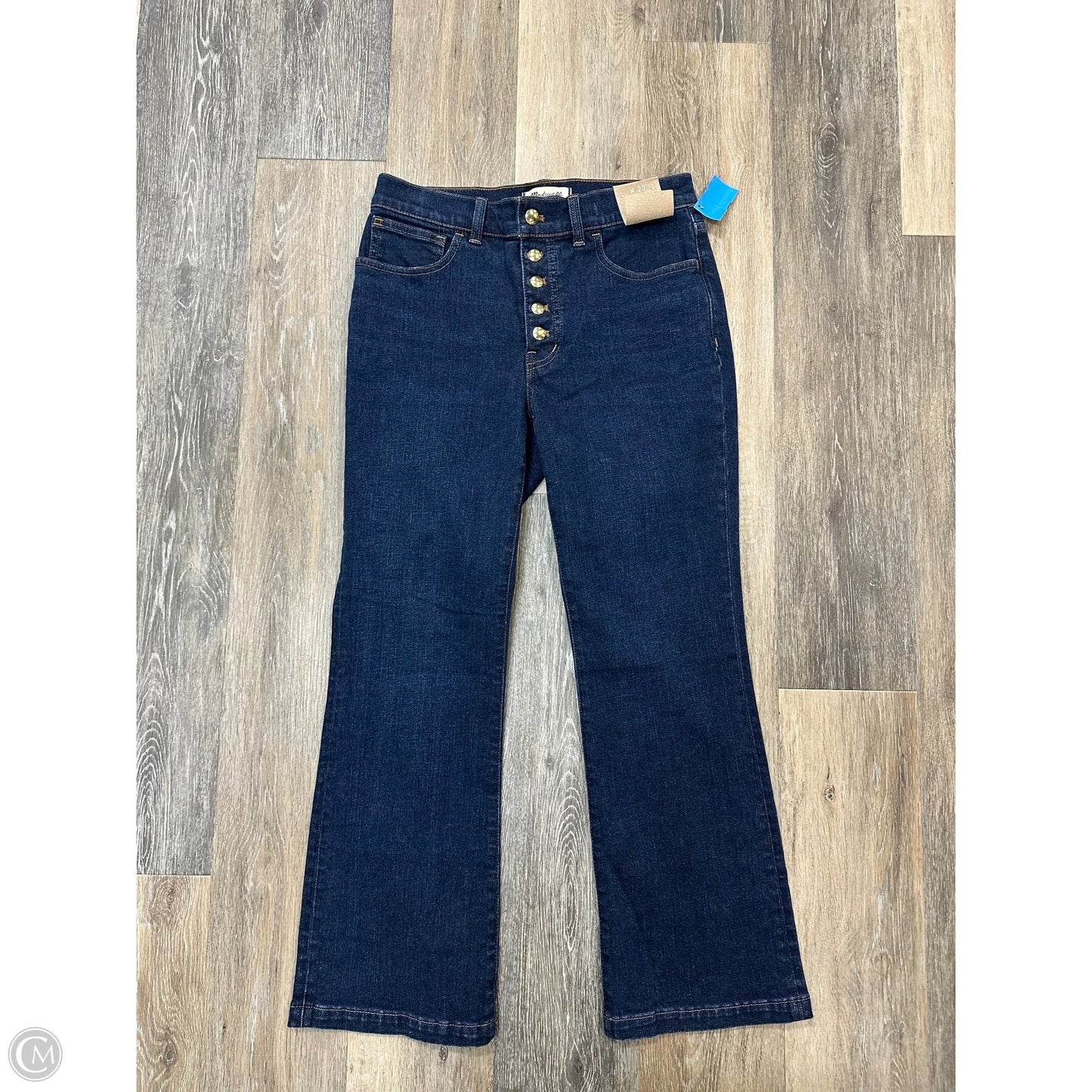 Jeans Straight By Madewell In Blue Denim, Size: 4