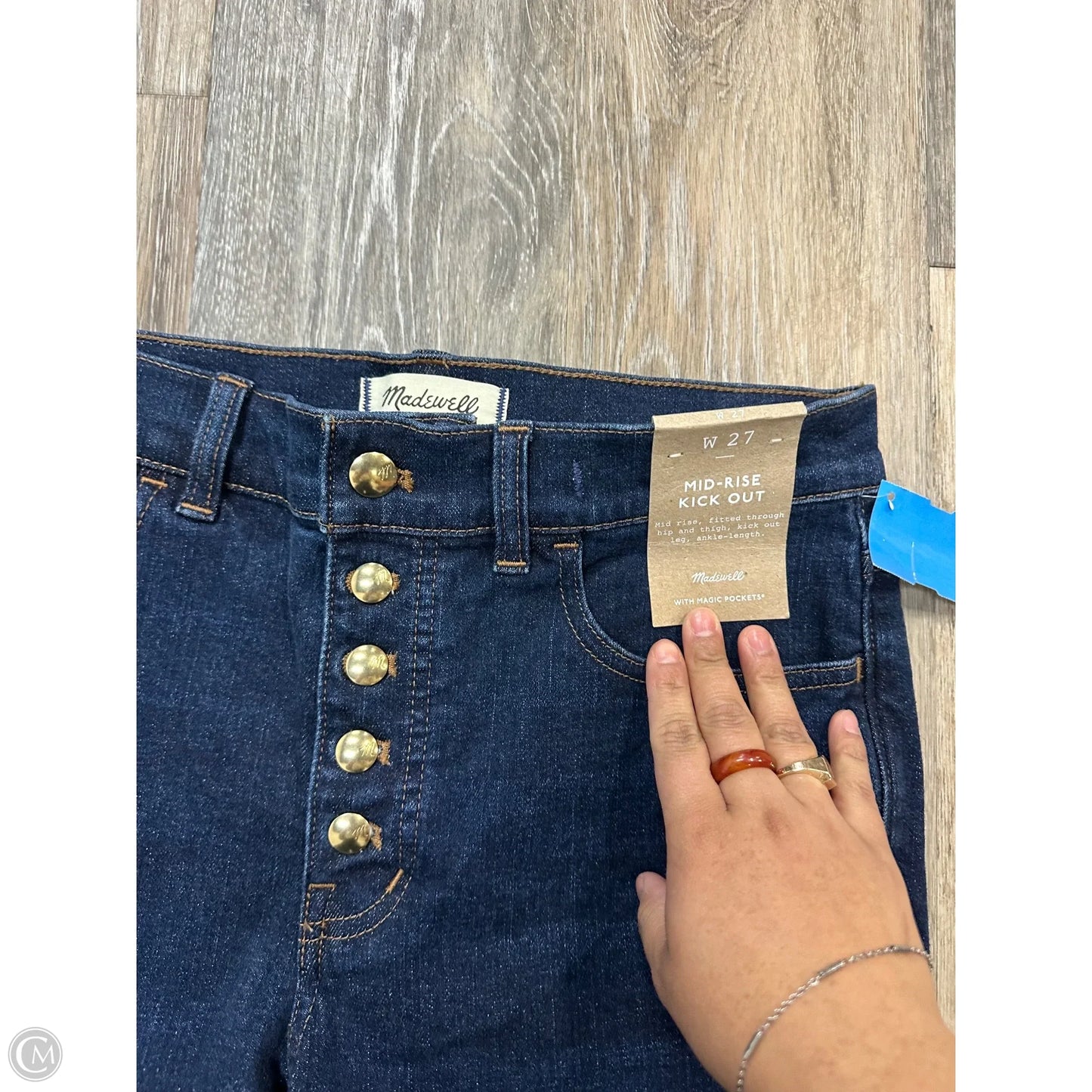 Jeans Straight By Madewell In Blue Denim, Size: 4