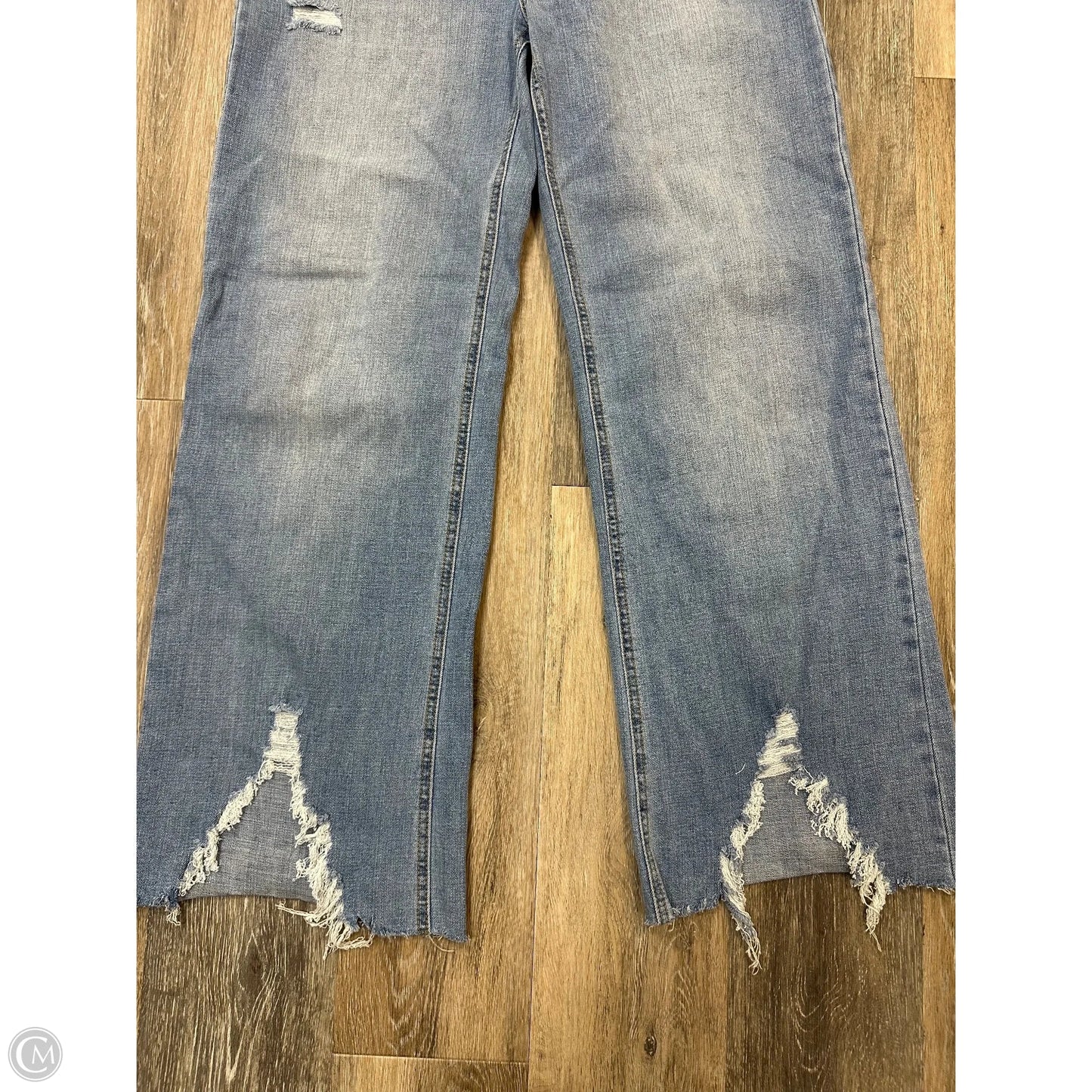 Jeans Straight By BBJ In Blue Denim, Size: 10