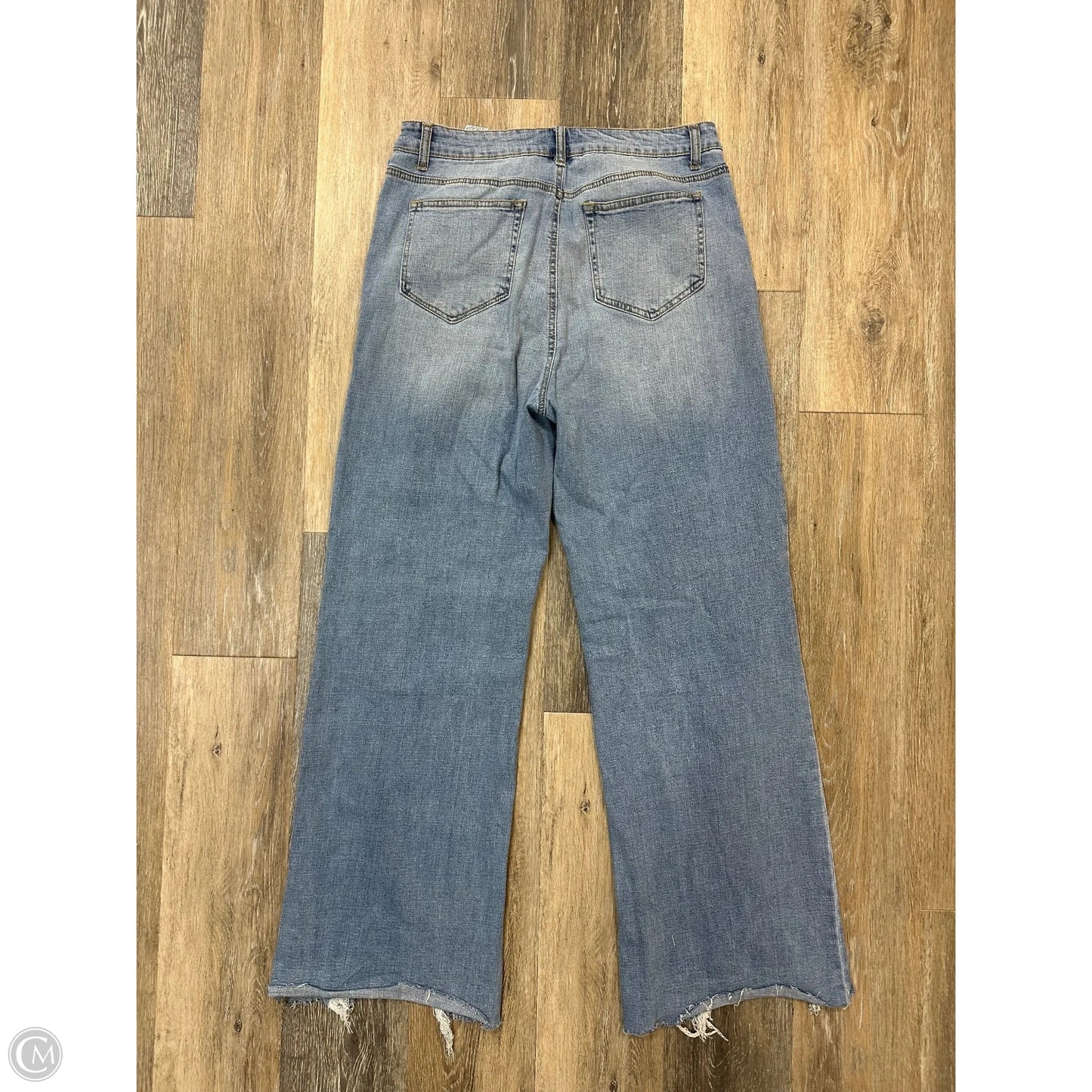 Jeans Straight By BBJ In Blue Denim, Size: 10