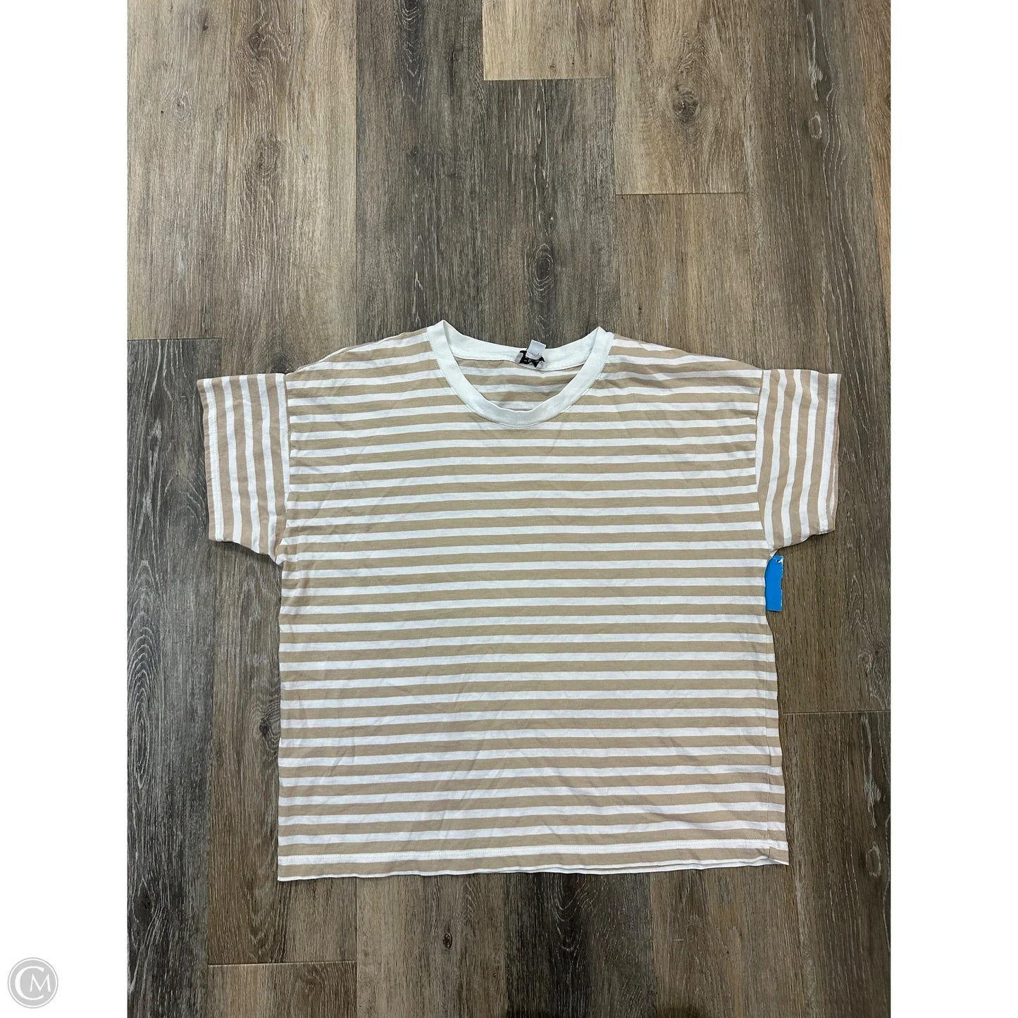 Top Short Sleeve By J. Crew In Striped Pattern, Size: L