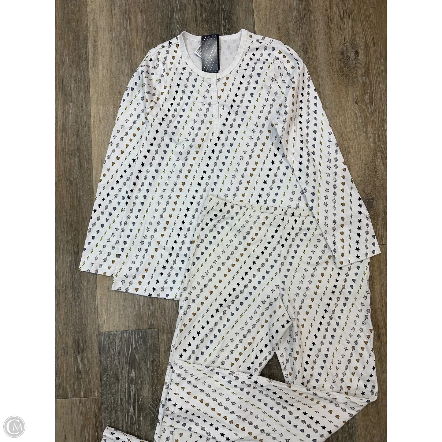 Pajamas 2pc By Peloton In White, Size: L