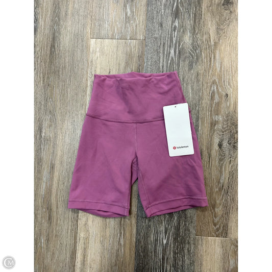 Athletic Shorts By Lululemon In Pink, Size: 2