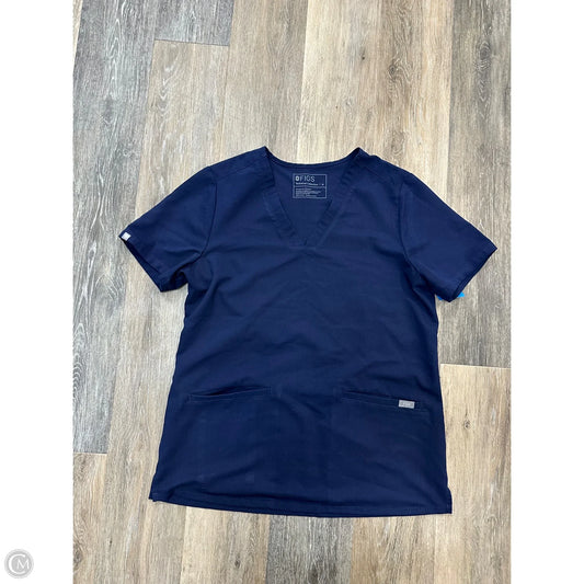 Athletic Top Short Sleeve By Figs In Navy, Size: M