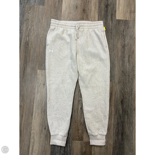 Athletic Pants By Under Armour In Cream, Size: L