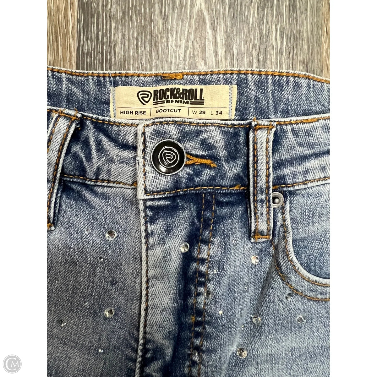 Jeans Boot Cut By Rock & Roll In Blue Denim, Size: 8/29