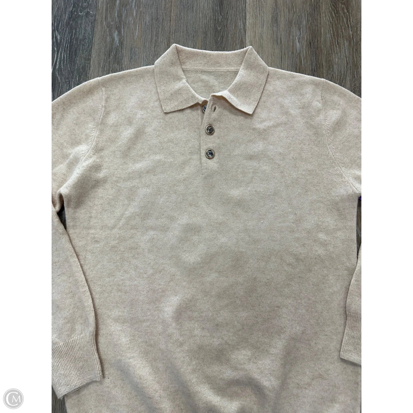 Sweater By Noble In Tan, Size: L