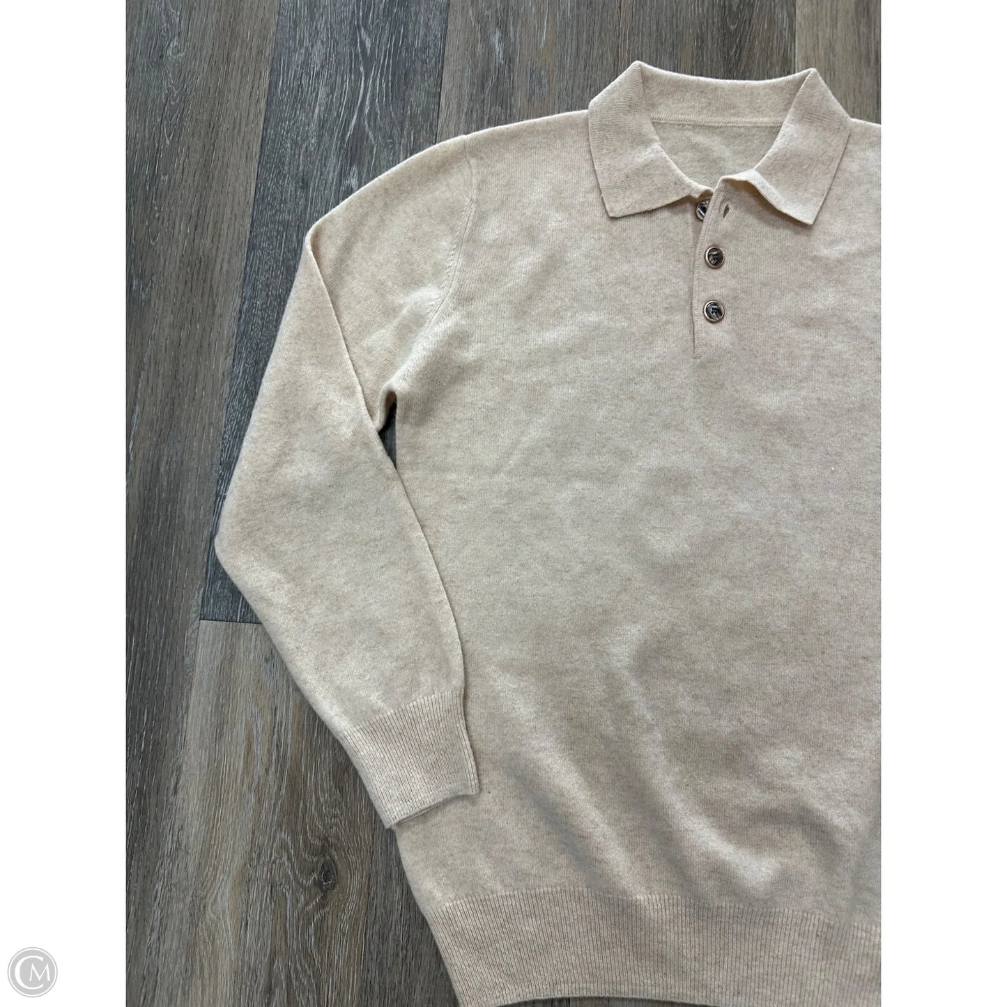 Sweater By Noble In Tan, Size: L