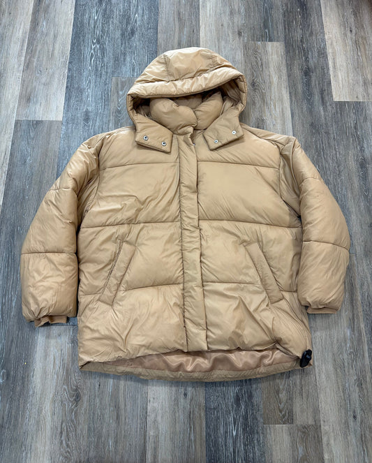 Coat Puffer & Quilted By Abercrombie And Fitch In Beige, Size: L