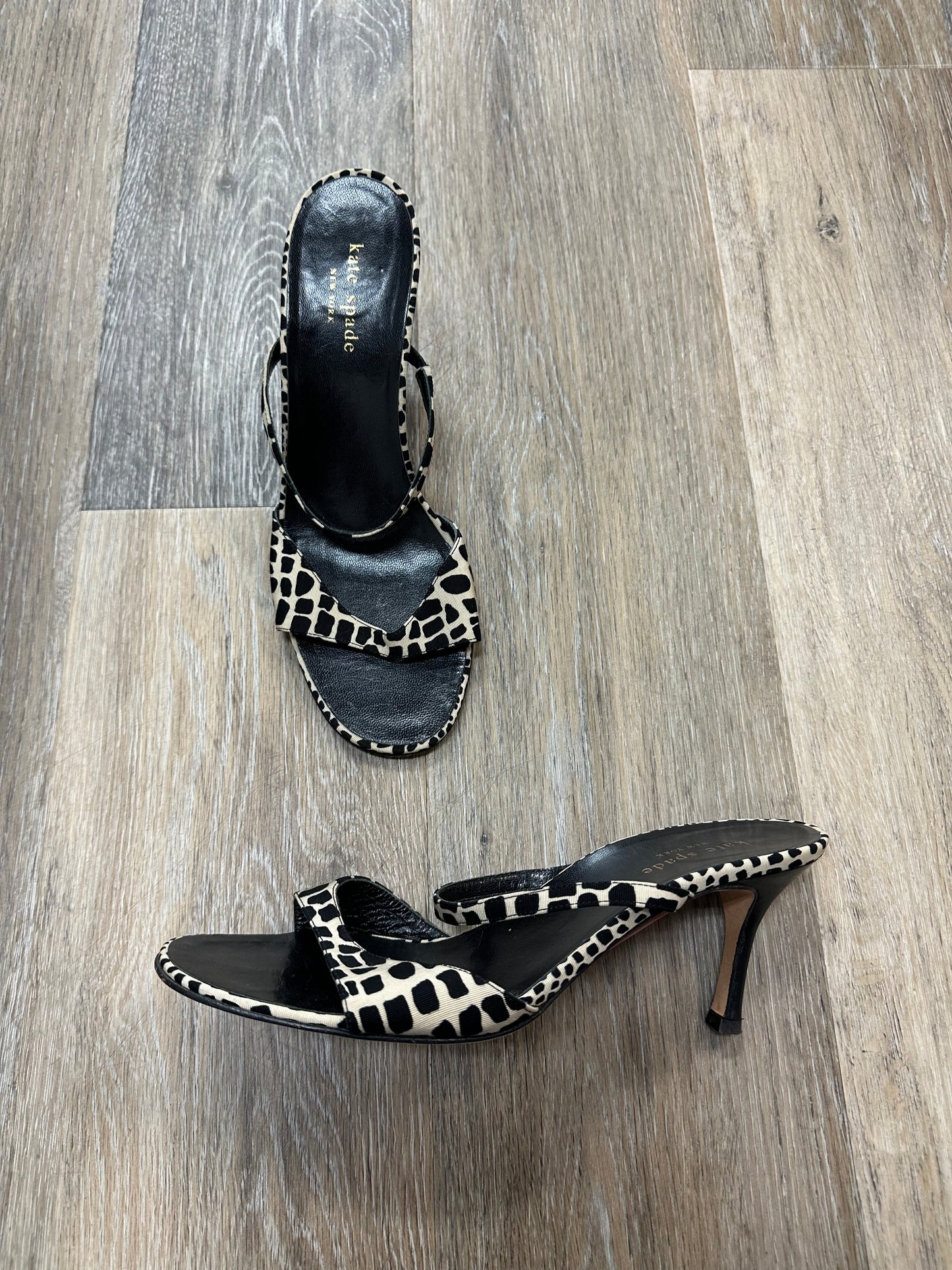 Black & Cream Shoes Heels Stiletto Kate Spade, Size 8