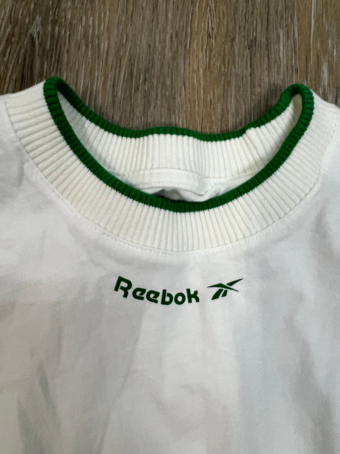 White Athletic Top Short Sleeve Reebok, Size L