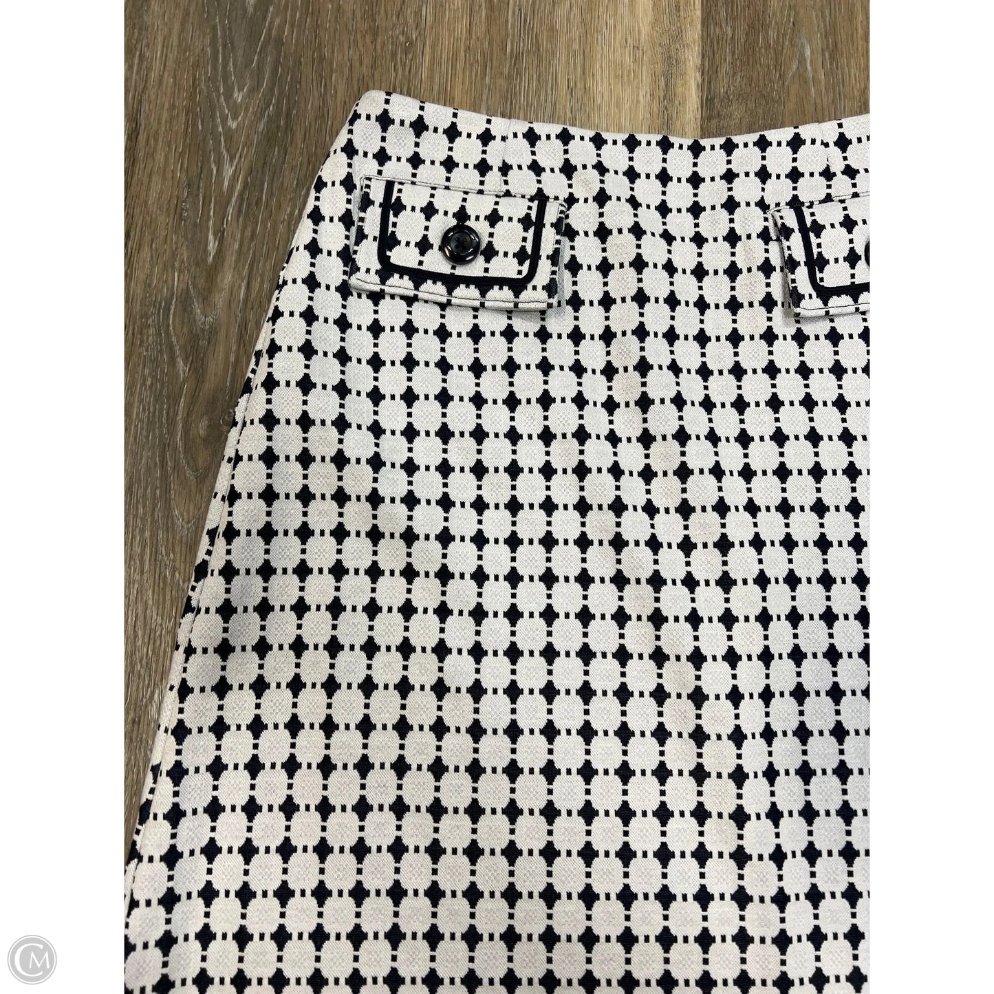 Skirt Midi By Cabi In Blue & White, Size: 0