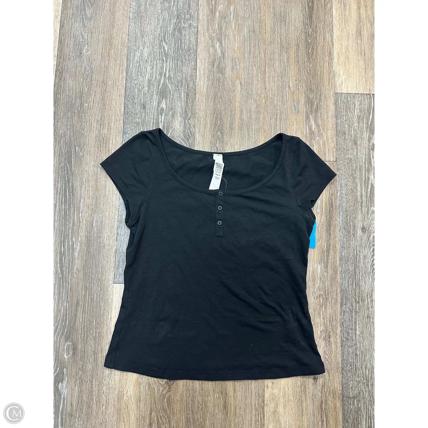 Top Short Sleeve By Lululemon In Black, Size: L
