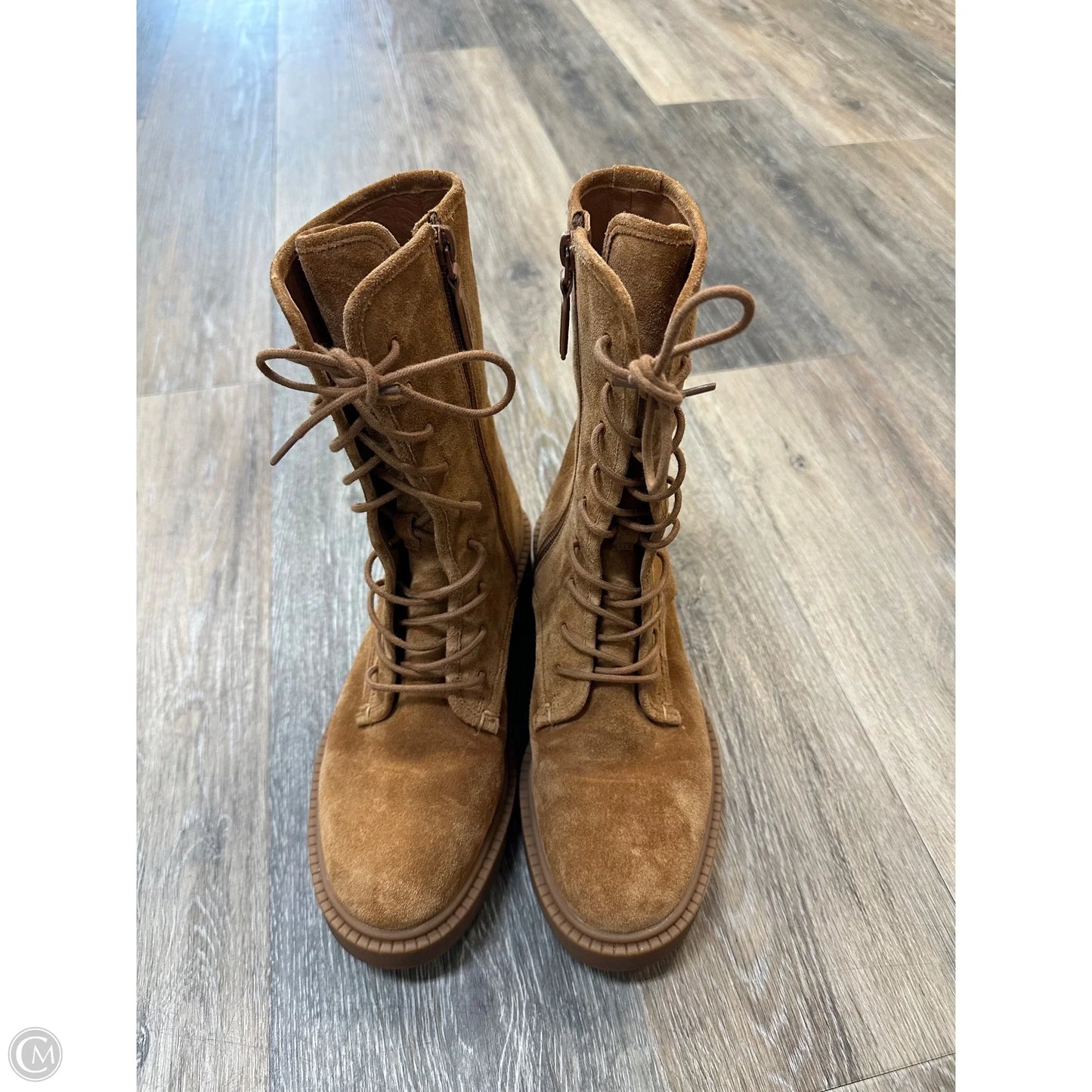 Boots Ankle Flats By Vince In Brown, Size: 6