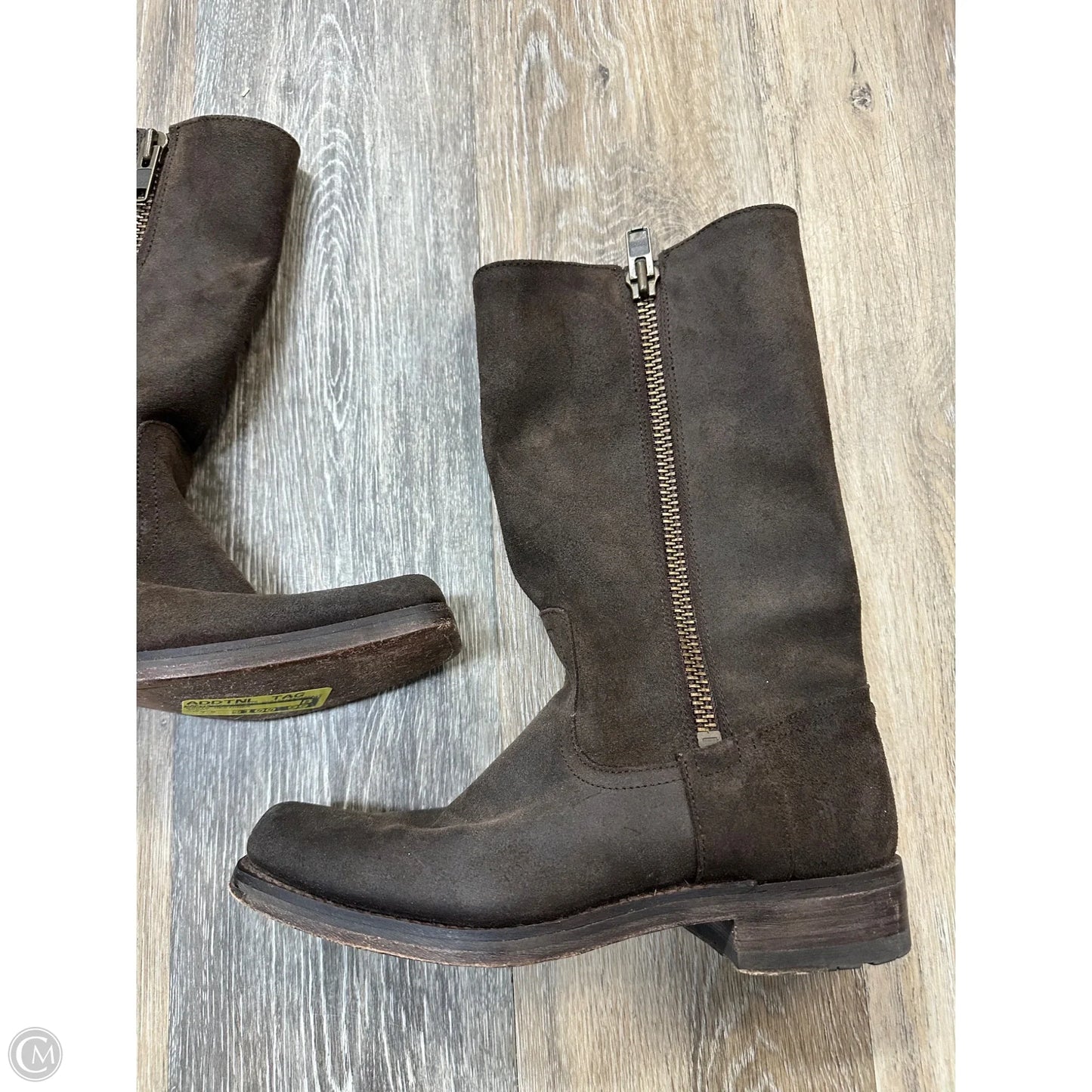 Boots Designer By Frye In Brown, Size: 7.5