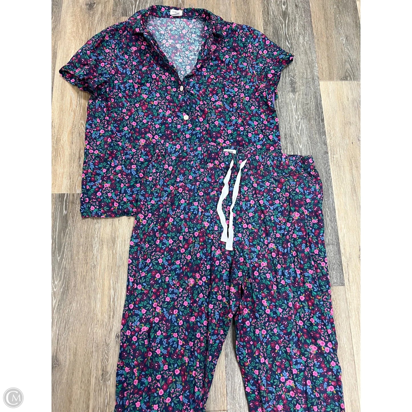 Pajamas 2pc By J. Crew In Floral Print, Size: L