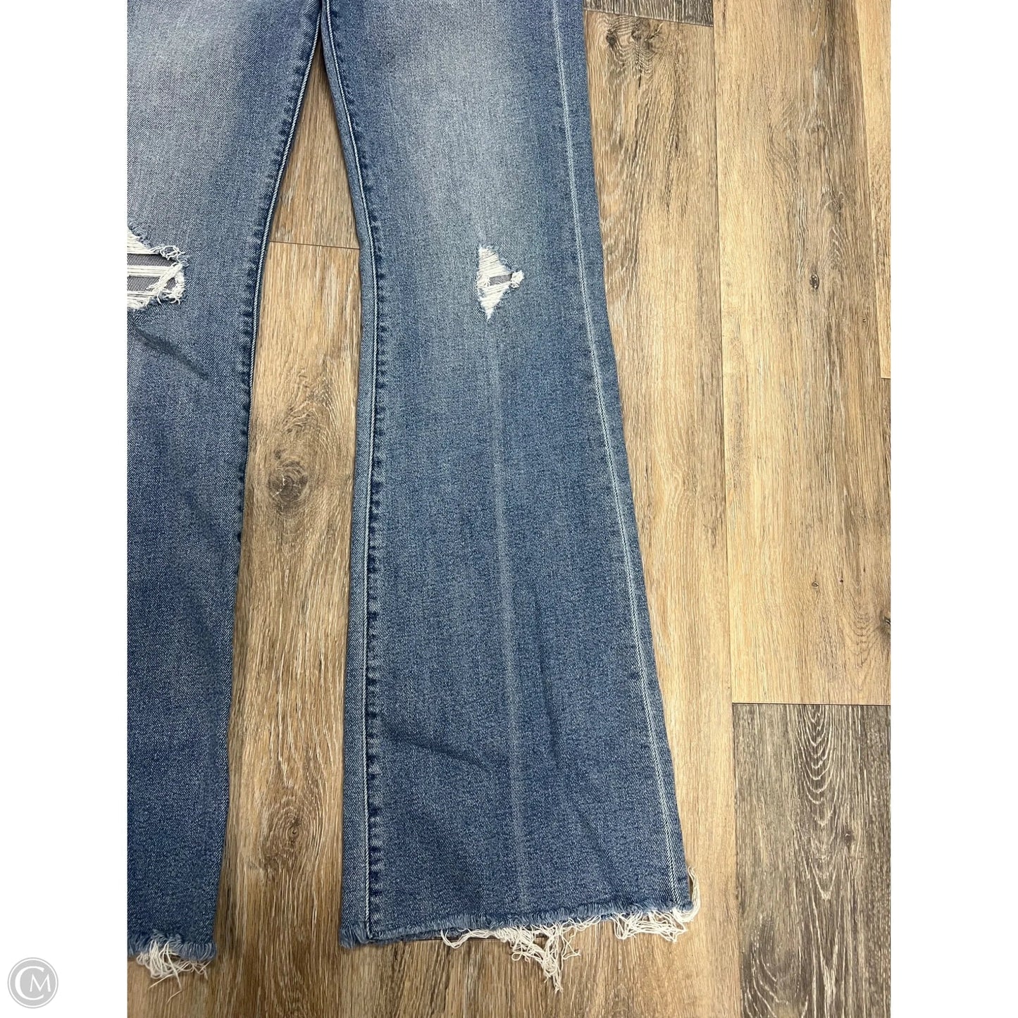 Jeans Wide Leg By 7 For All Mankind In Blue Denim, Size: 10