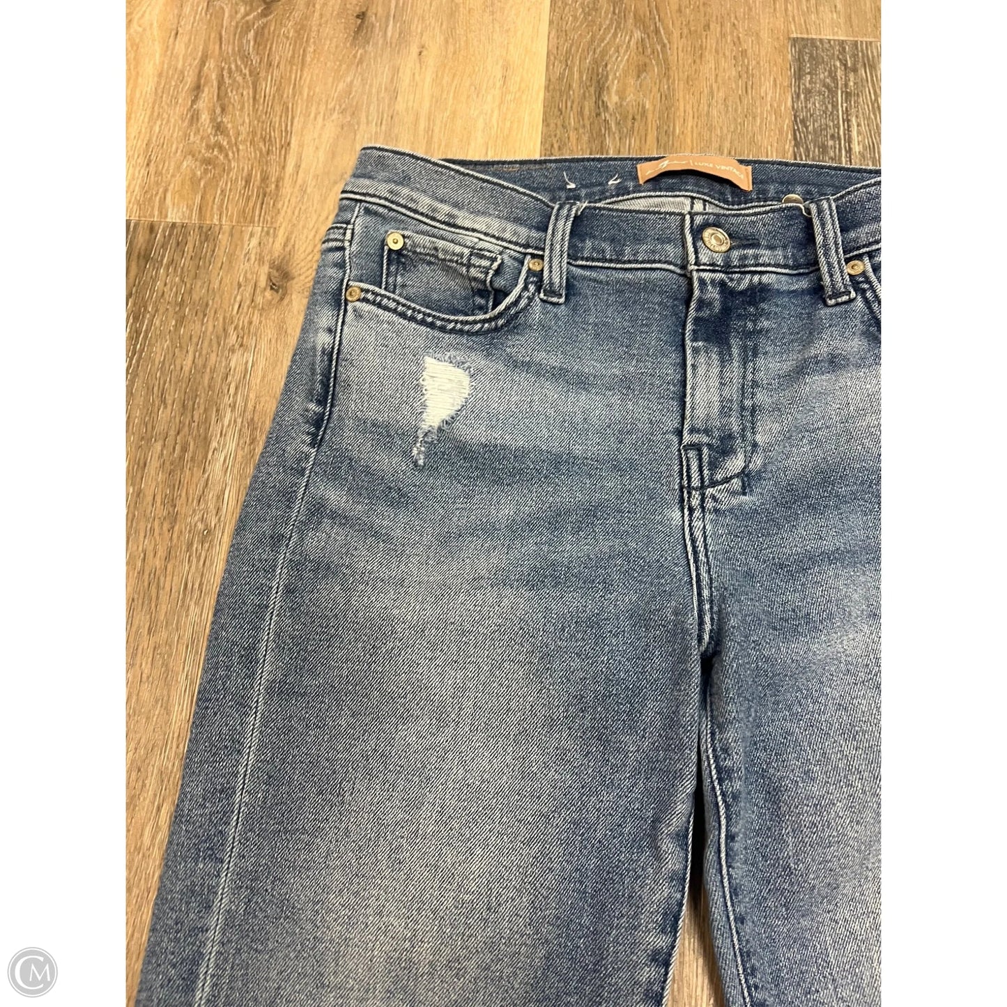 Jeans Wide Leg By 7 For All Mankind In Blue Denim, Size: 10