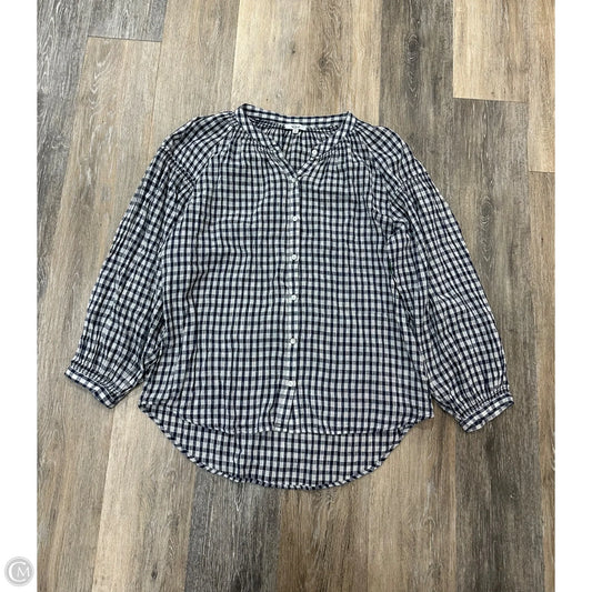 Blouse Long Sleeve By Rails In Checkered Pattern, Size: M