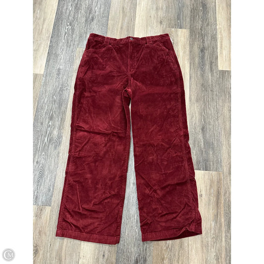 Pants Corduroy By Madewell In Maroon, Size: 14