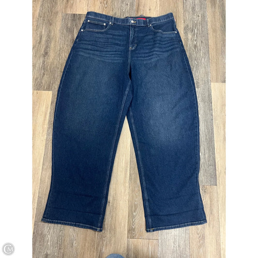 Jeans Cropped By Spanx In Blue Denim, Size: 3x