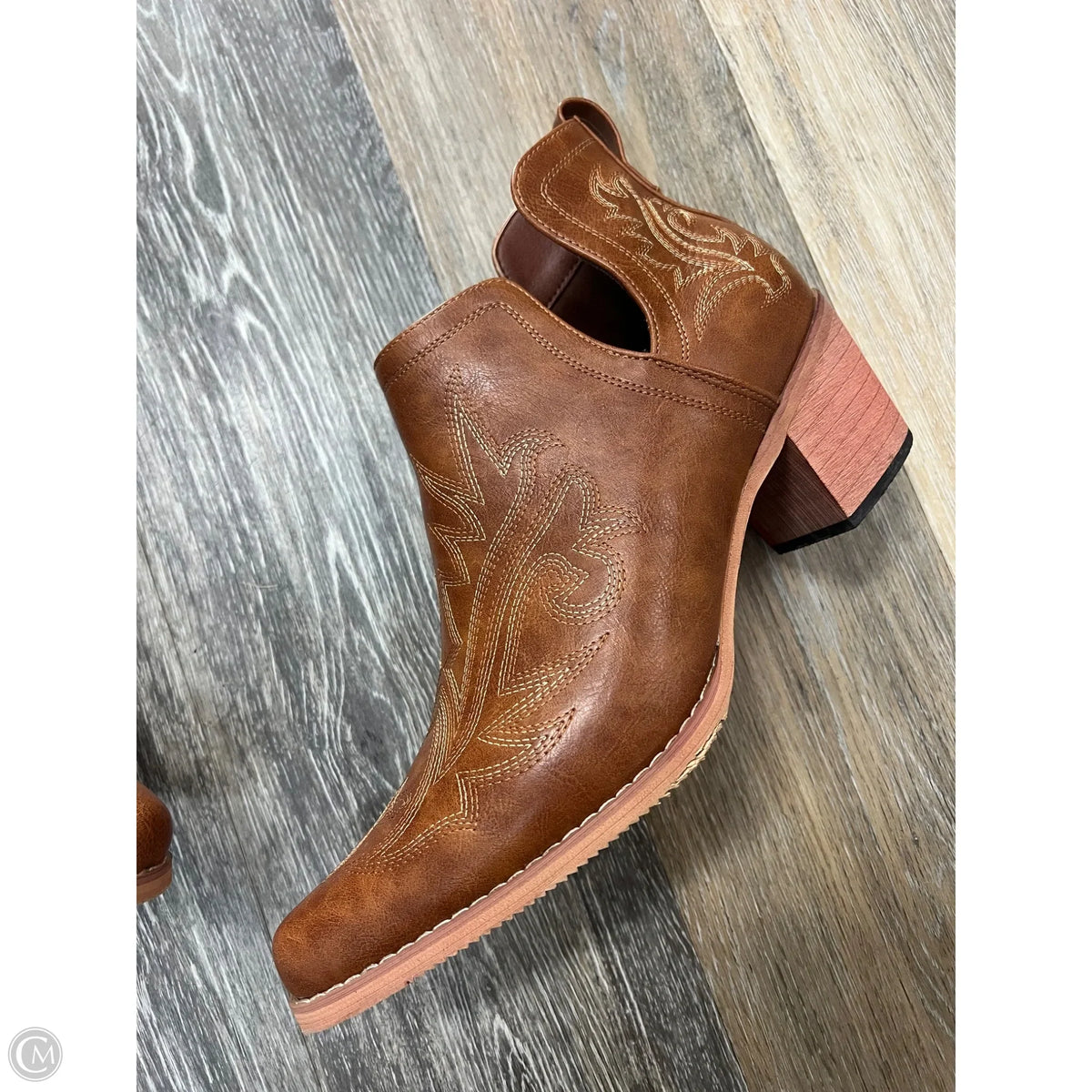 Boots Ankle Heels By Rollda In Brown, Size: 11